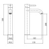 GRADE A1 - S9 Single Lever Extended Basin Mixer Tap