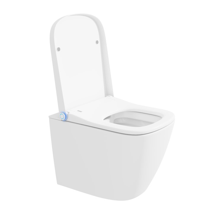 GRADE A1 - Back to Wall Smart Bidet Toilet Square - Purificare