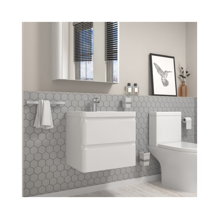 GRADE A1 - Square Toilet Roll Holder - Bexton