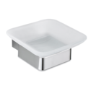 GRADE A1 - Square Glass Soap Dish Holder - Bexton Range