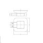 GRADE A1 - Square Glass Soap Dish Holder - Bexton Range