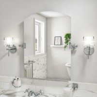 Frameless Arched Bathroom Mirror - 550 x 750mm - Baxenden Frameless Arched Bathroom Mirror - 550 x 750mm - Baxenden