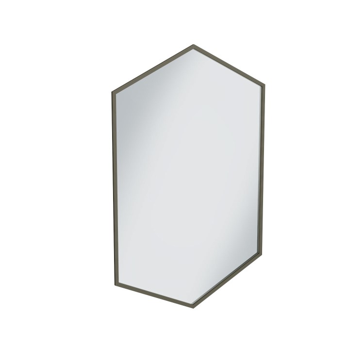 GRADE A1 - Hexagon Grey Bathroom Mirror - 500 x 750mm - Hexa
