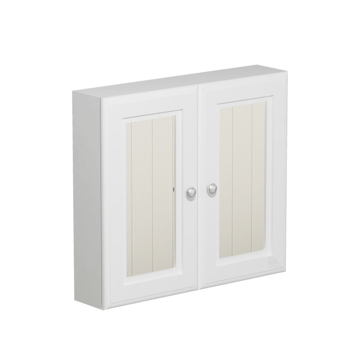 GRADE A1 - Westbury 667mm Mirror Cabinet - Matt White