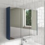 GRADE A1 - Blue Mirrored Wall Bathroom Cabinet 800 x 650mm - Ashford