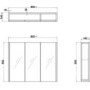 GRADE A1 - Blue Mirrored Wall Bathroom Cabinet 800 x 650mm - Ashford