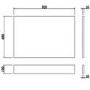 800mm Wooden Blue Bath End Panel - Ashford