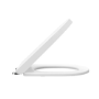 White Round Soft Close Toilet Seat with Quick Release - Pendle