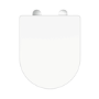 White Round Soft Close Toilet Seat with Quick Release - Pendle