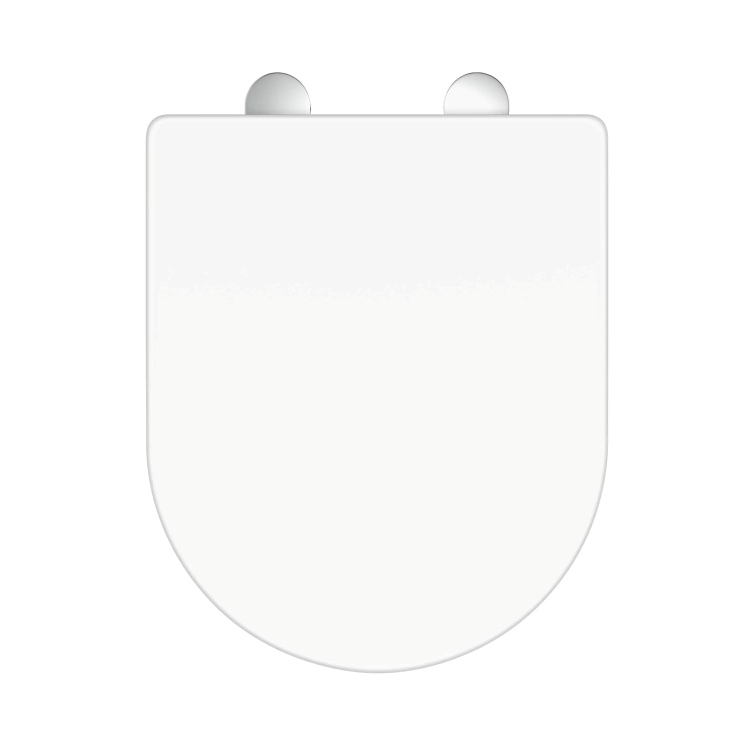 White Round Soft Close Toilet Seat with Quick Release - Pendle