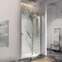 GRADE A1 - Chrome Sliding Shower Door 2070 x 605mm - Frameless