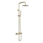 Thermostatic Mixer Bar Shower with Round Overhead & Pencil Hand Shower - Arissa