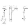 Thermostatic Mixer Bar Shower with Round Overhead & Pencil Hand Shower - Arissa