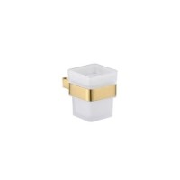 Arissa Brushed Brass Tumbler holder & cup Arissa Brushed Brass Tumbler holder & cup