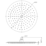 GRADE A1 - Arissa Matt Black 250mm Slim Round Shower Head