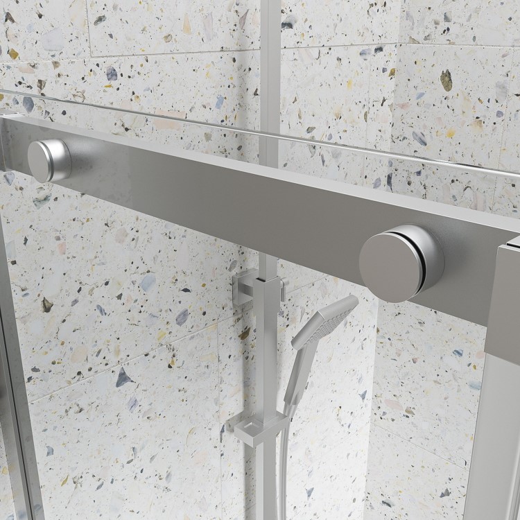GRADE A1 - 1200mm Frameless Sliding Shower Door - Aqulia 