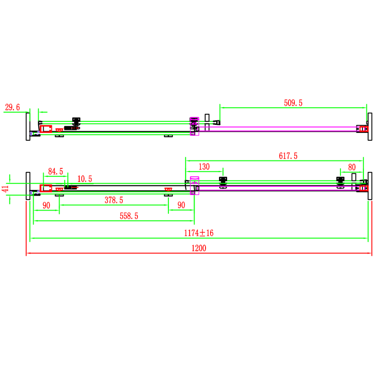 GRADE A1 - 1200mm Frameless Sliding Shower Door - Aqulia 