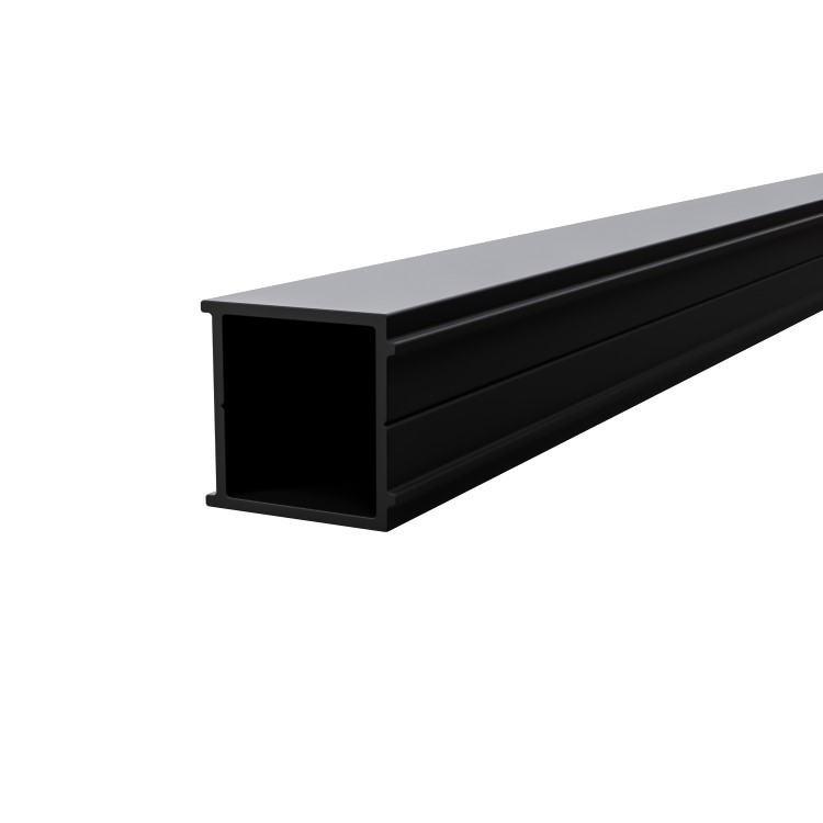 GRADE A1 - Universal Extension Profile for Sliding Hinged and Pentagonal Door Matt Black