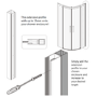 GRADE A1 - Universal Extension Profile for Sliding Hinged and Pentagonal Door Matt Black