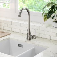 Taylor & Moore Hastings Traditional Kitchen Mixer Tap with Swivel Spout & Single Lever - Brushed Nickel