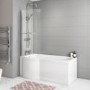GRADE A1 - P Shaped Bath Screen