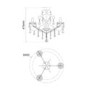 GRADE A1 - IP44 Gold Bathroom Chandelier -Vela