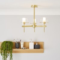 GRADE A1 - Gold Bathroom Ceiling Light - Gene