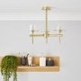 GRADE A1 - Gold Bathroom Ceiling Light - Gene