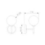 GRADE A1 - Porto wall light black
