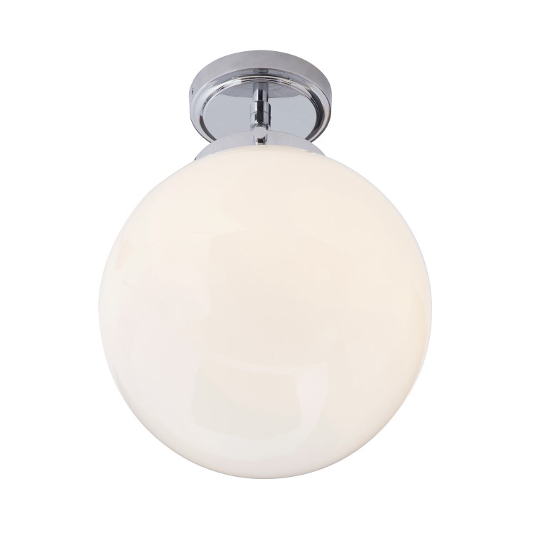 GRADE A1 - Chrome Bathroom Globe Ceiling Light - Porto