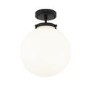 GRADE A1 - Black Bathroom Globe Ceiling Light - Porto