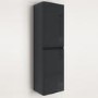 IMPERFECT - Double Door Dark Grey Wall Hung Tall Bathroom Cabinet 400 x 1400mm - Pendle