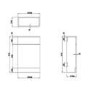 GRADE A1 - 500mm Light Grey Back to Wall Toilet Unit Only - Pendle