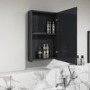 Dark Grey Mirrored Bathroom Cabinet 400 x 650mm - Pendle
