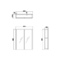 Dark Grey 2 Door Mirrored Bathroom Cabinet 600 x 650mm - Pendle