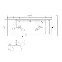 ALMOST PERFECT - Kentmere and Matira 1250mm Solid Surface Worktop - White