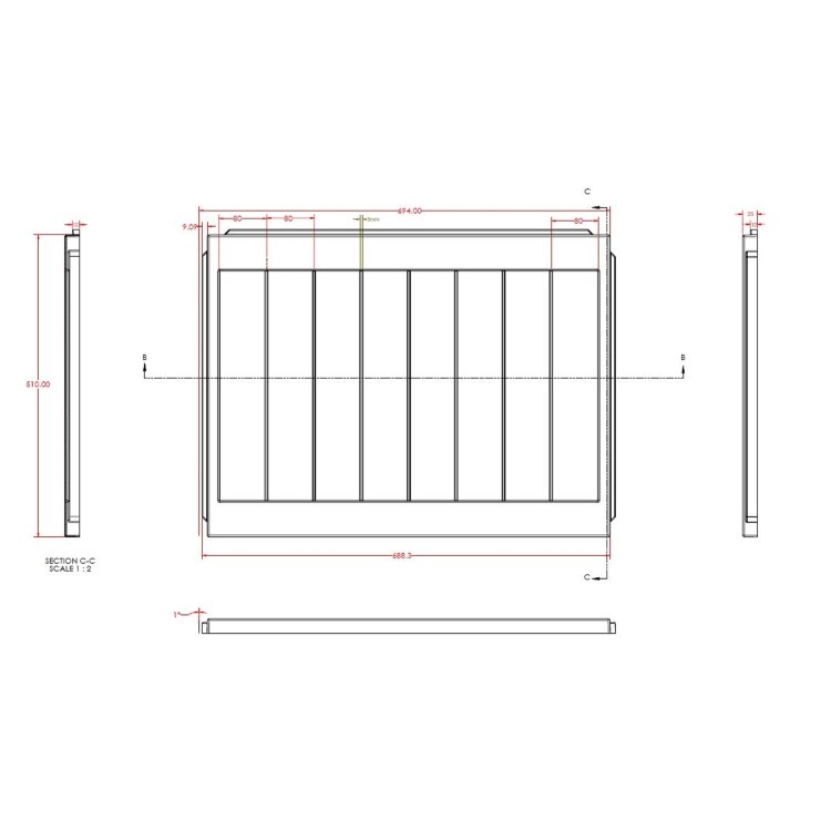 GRADE A1 - 700mm Holt Tongue and Groove End Bath Panel
