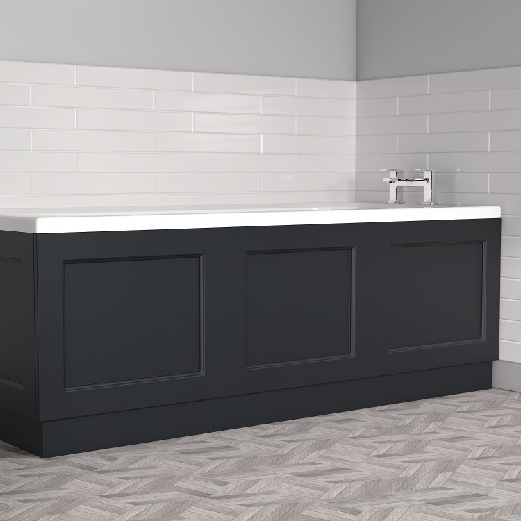 GRADE A1 - Ashbourne 1700mm Bath Panel - Anthracite
