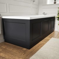 GRADE A1 - Ashbourne Wooden 700mm End Bath Panel - Anthracite