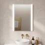 GRADE A1 - Rectangular LED Bathroom Mirror with Demister & Shaver Socket 600x800mm -Pegasus 