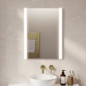 BeBa_27529 Rectangular Heated Bathroom Mirror with Lights & Shaver Socket 600 x 800mm -Pegasus