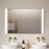 Rectangular LED Bathroom Mirror with Demister &amp; Shaver Socket 1000x700mm -Pegasus 