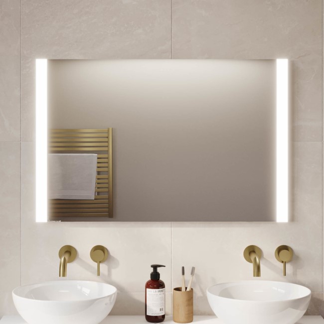 Rectangular LED Bathroom Mirror with Demister & Shaver Socket 1000x700mm -Pegasus 