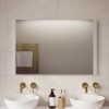Rectangular LED Bathroom Mirror with Demister &amp; Shaver Socket 1000x700mm -Pegasus 