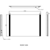 Rectangular LED Bathroom Mirror with Demister &amp; Shaver Socket 1000x700mm -Pegasus 