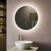 Round Backlit LED Bathroom Mirror with Demister 600mm -Luna