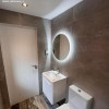 Round Backlit LED Bathroom Mirror with Demister 600mm -Luna