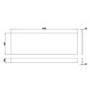 GRADE A1 - 1500mm Light Grey Front Bath Panel - Pendle