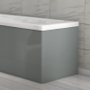 GRADE A1 - 700mm Wooden Light Grey L Shape End Bath Panel - Pendle