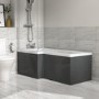 GRADE A1 - Dark Grey L Shape Front Bath Panel - Pendle